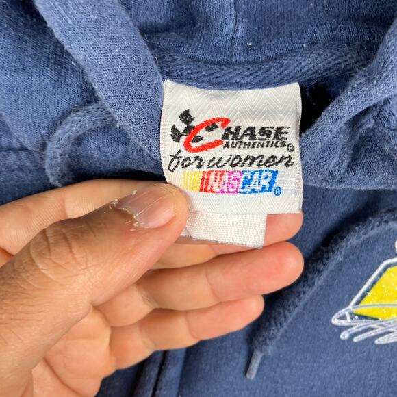 Chase Authentics Hoodie Womens Size L Blue Jeff Gordon #24 NASCAR Zip Up Jacket - Picture 6 of 10